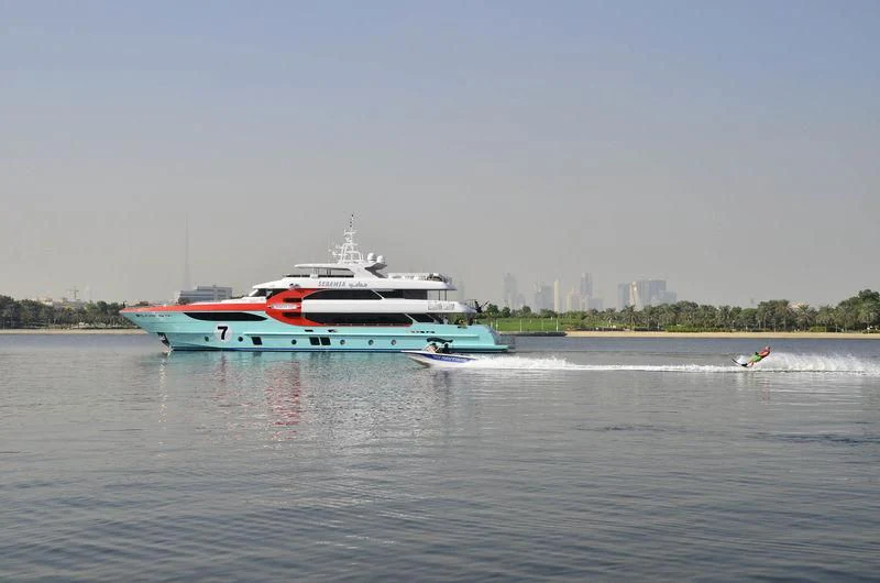 a boat on the water aboard OBSESSION Yacht for Sale