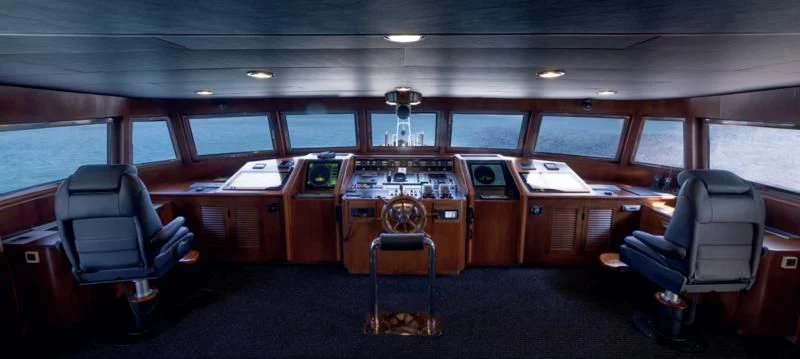inside of a vehicle with seats and a large window aboard ADAMAS V Yacht for Sale