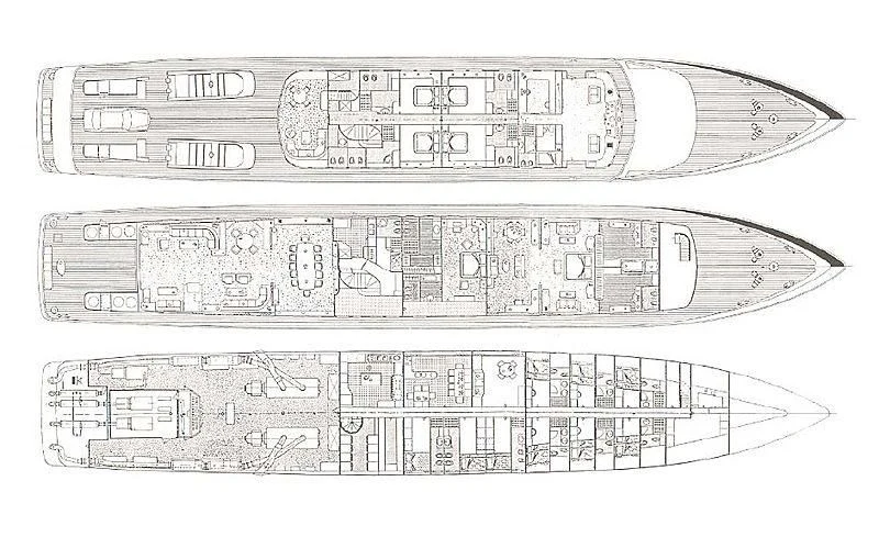 diagram aboard ADAMAS V Yacht for Sale
