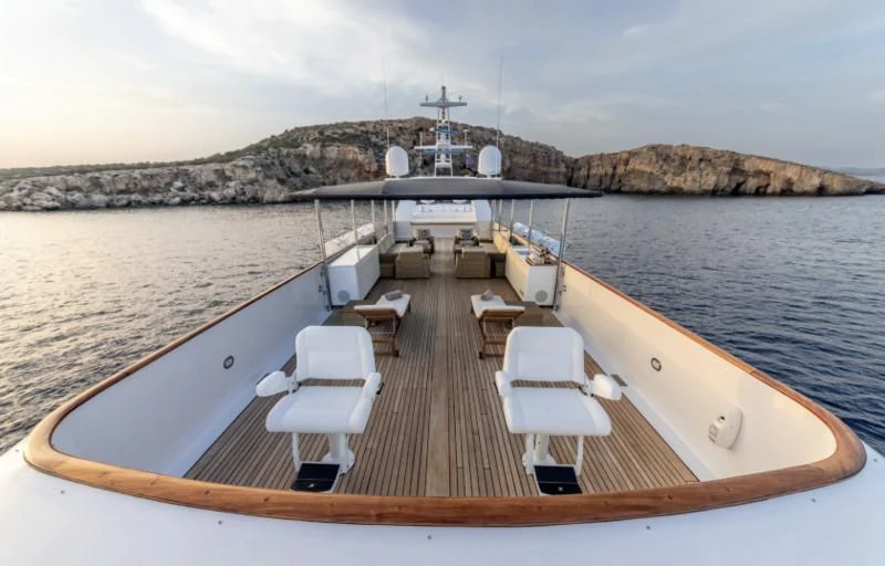 a boat on the water aboard ADAMAS V Yacht for Sale