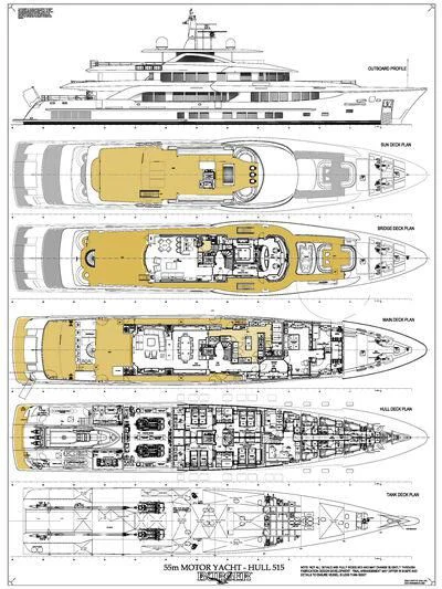 diagram, engineering drawing aboard BURGER 180 HULL 02 Yacht for Sale