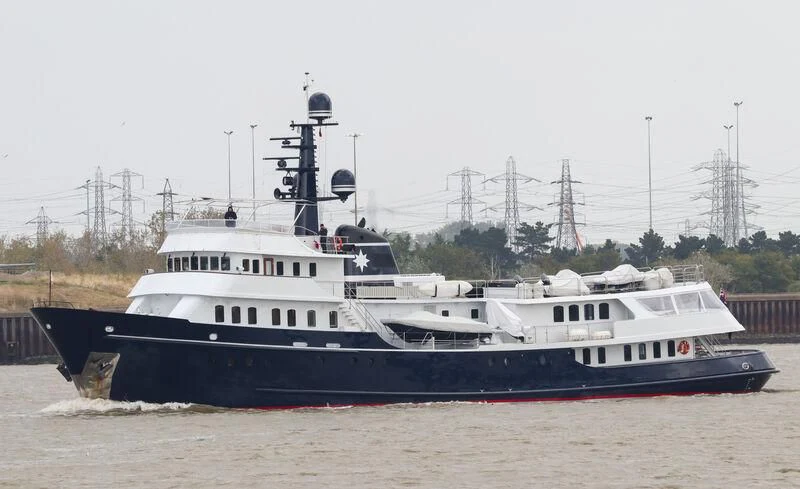 a large boat in a body of water aboard ASTERIA Yacht for Charter