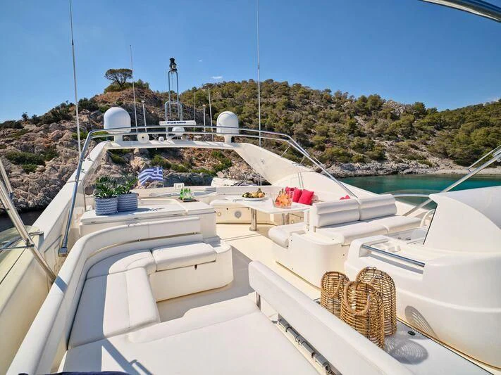 a boat with a basket on it aboard ESTIA YI Yacht for Sale