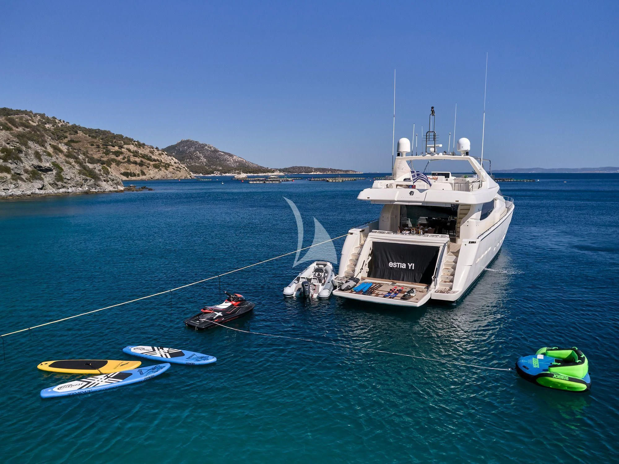 a boat is sailing in the sea aboard ESTIA YI Yacht for Sale