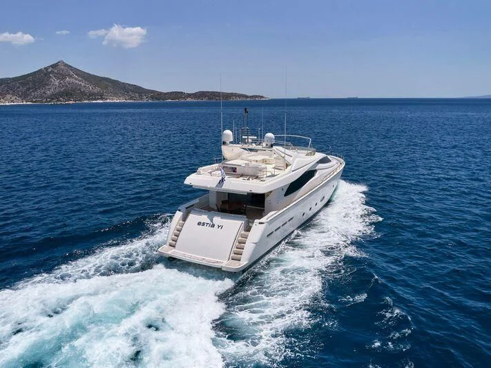 a boat on the water aboard ESTIA YI Yacht for Sale