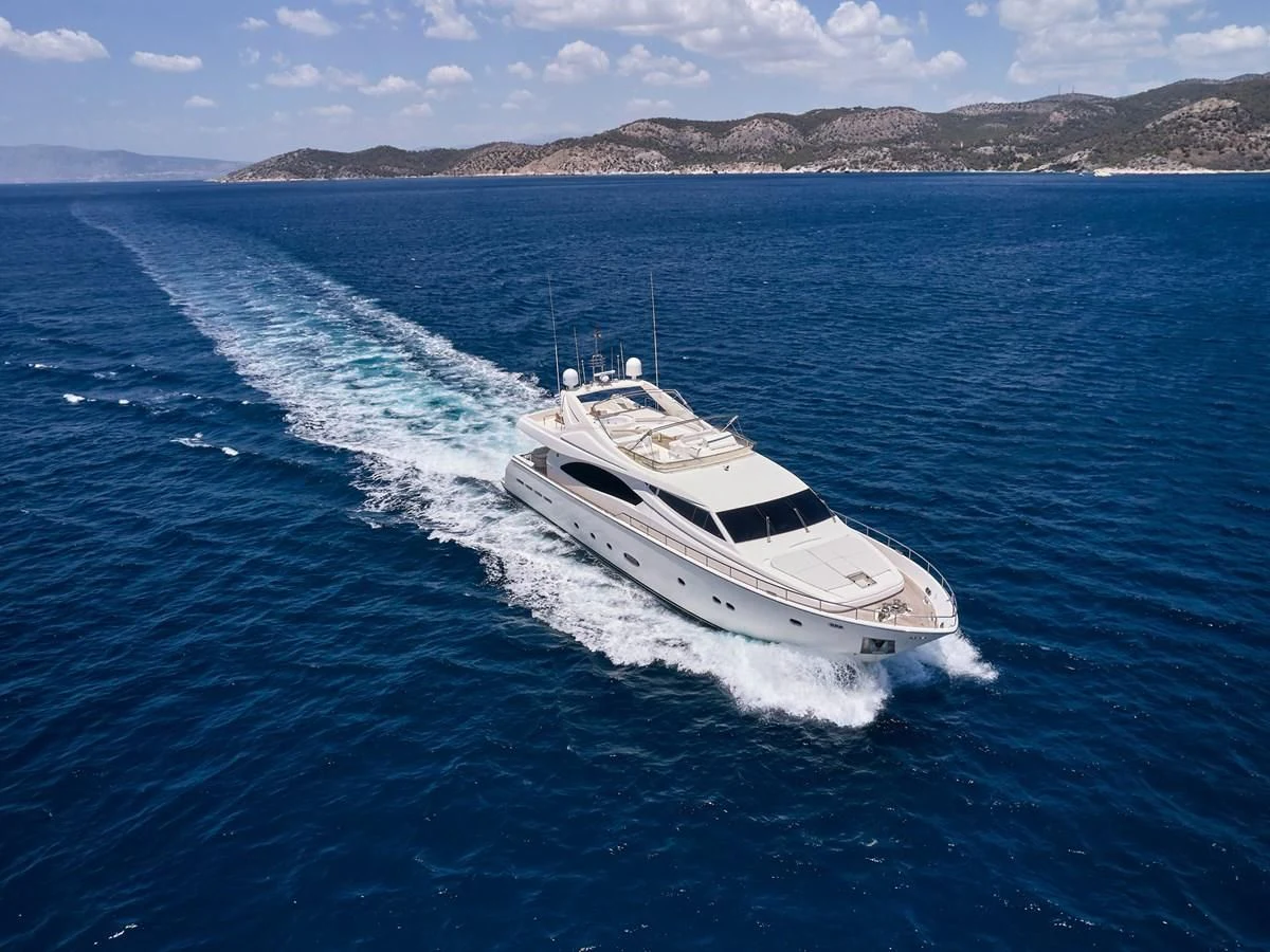 a boat on the water aboard ESTIA YI Yacht for Sale