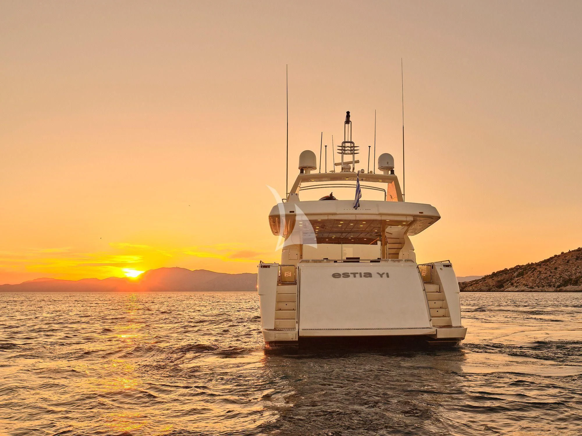 a boat in the water aboard ESTIA YI Yacht for Sale