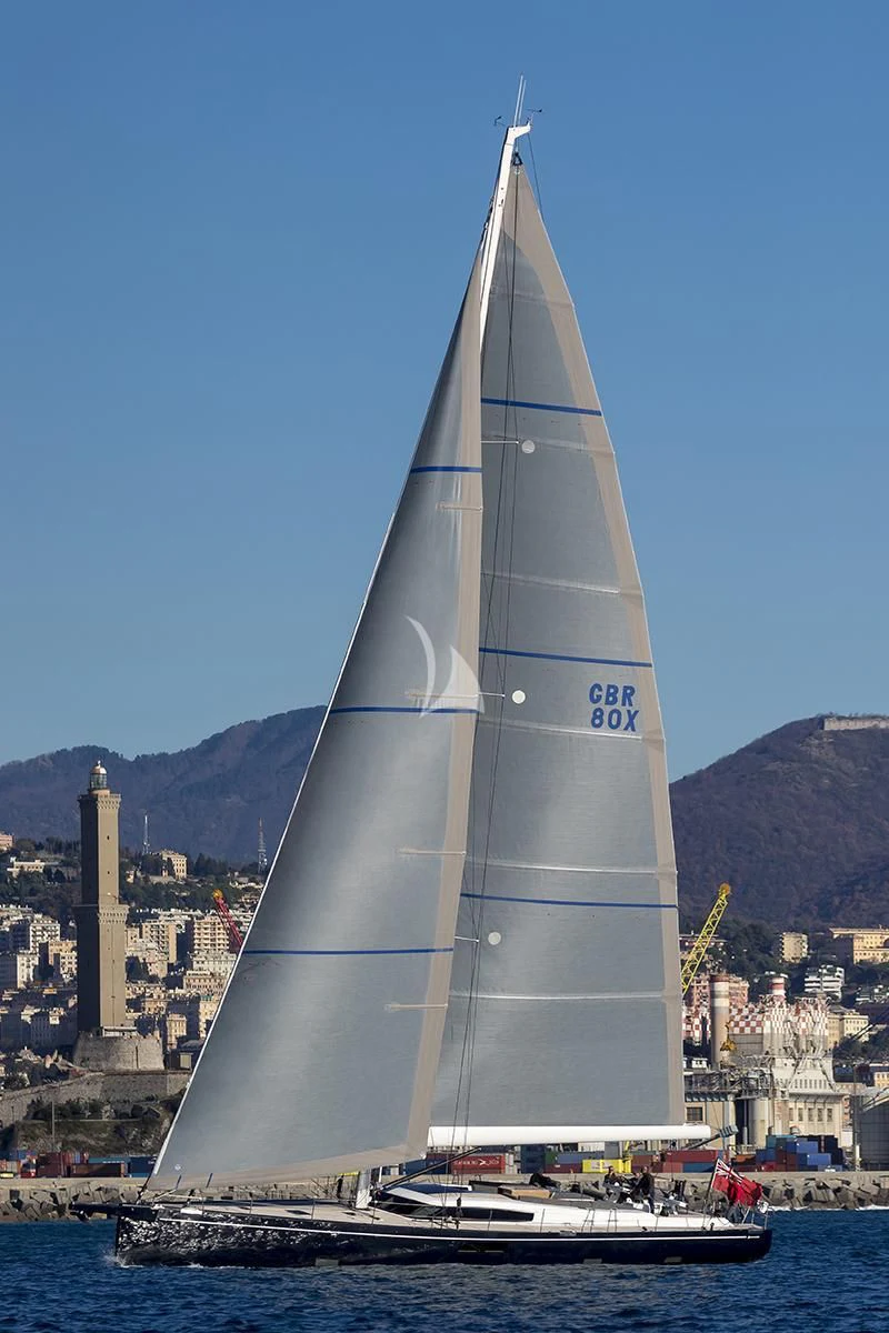 a sailboat on the water aboard JIKAN Yacht for Charter