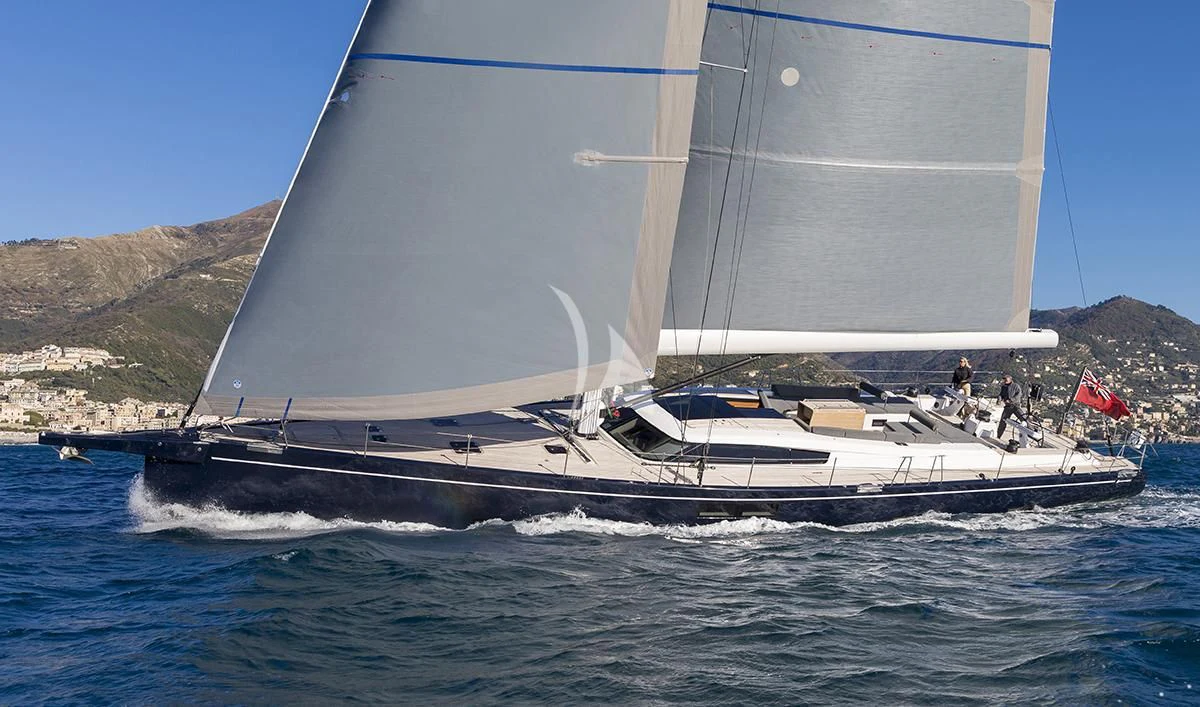 a sailboat on the water aboard JIKAN Yacht for Charter