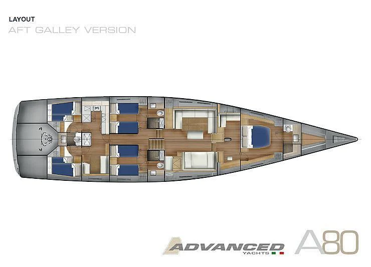diagram aboard JIKAN Yacht for Charter