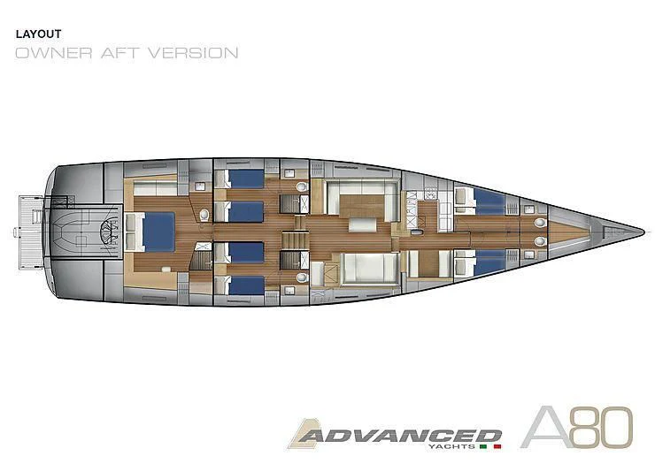 diagram aboard JIKAN Yacht for Charter