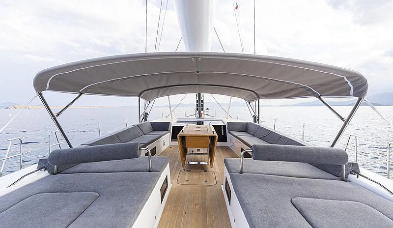 a boat on the water aboard JIKAN Yacht for Charter