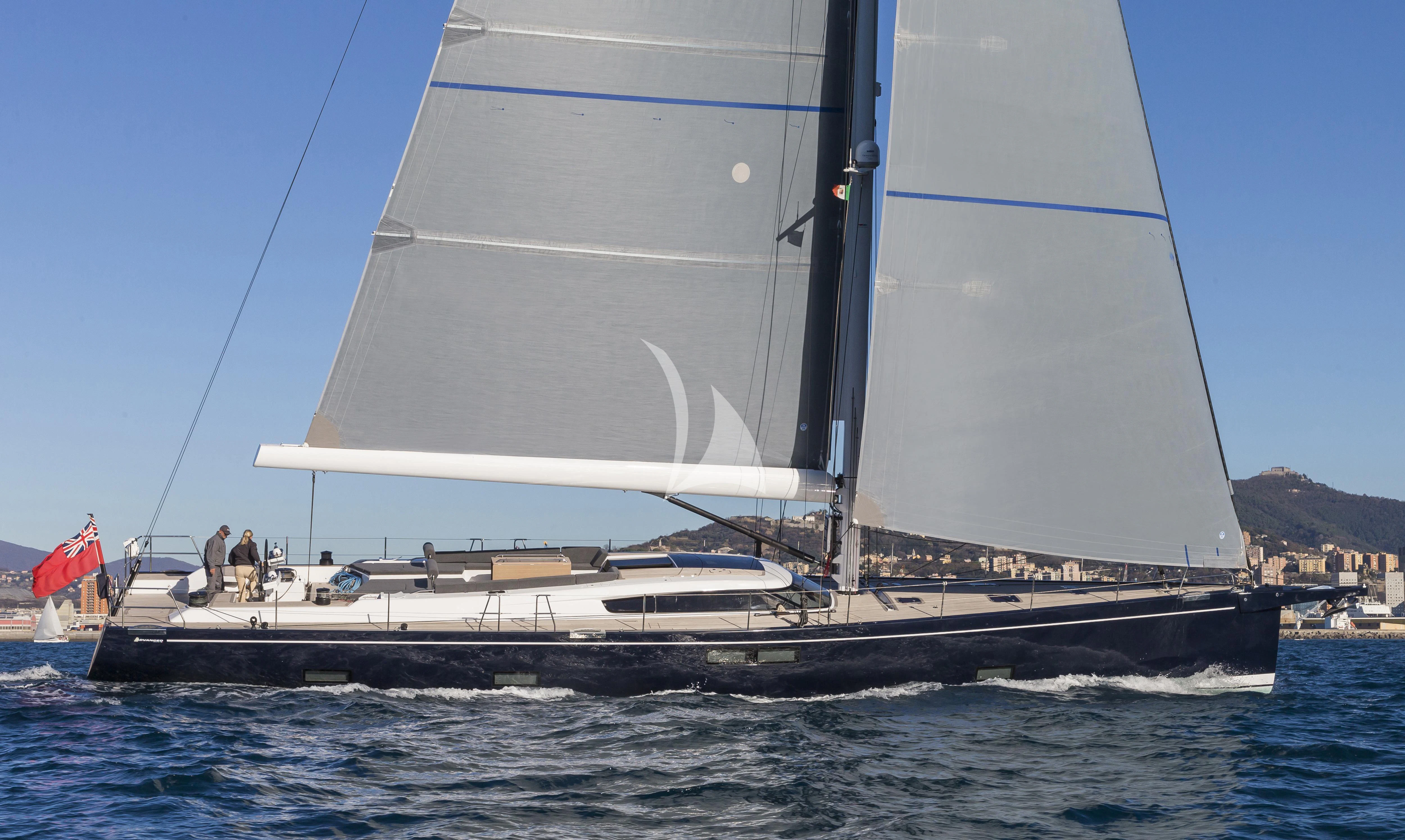 a sailboat on the water aboard JIKAN Yacht for Charter