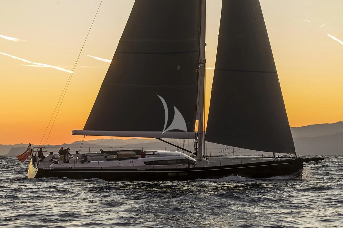 a sailboat on the water aboard JIKAN Yacht for Charter