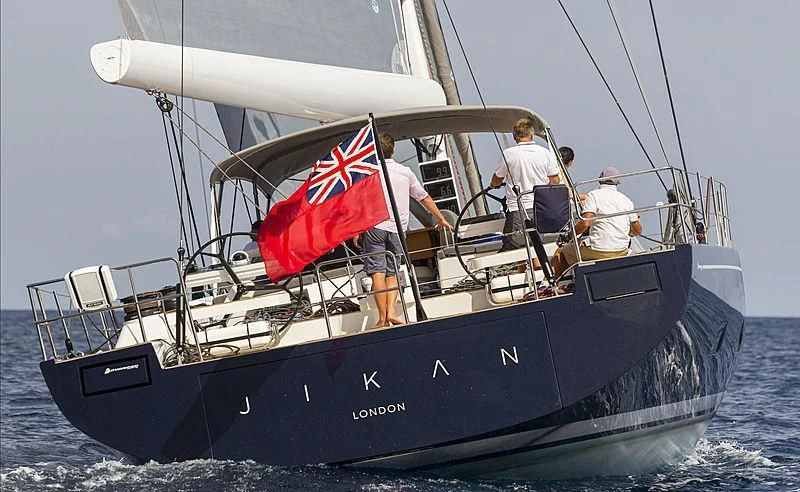 a boat with people on it aboard JIKAN Yacht for Charter