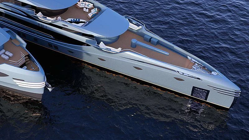 a couple of boats on the water aboard PHI Yacht for Sale
