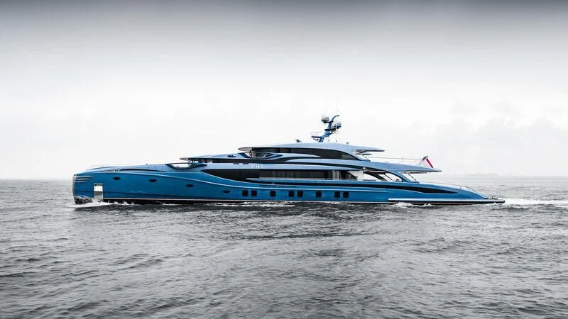 a boat in the water aboard PHI Yacht for Sale