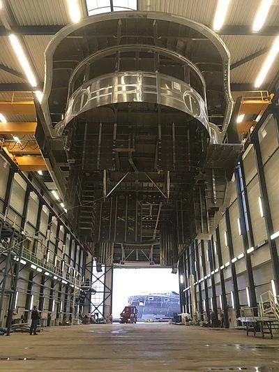 a large metal tunnel aboard PHI Yacht for Sale