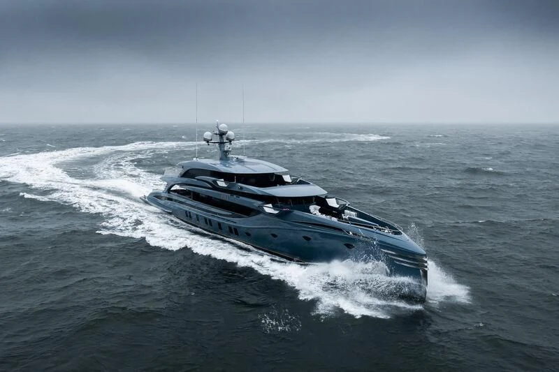 a boat in the water aboard PHI Yacht for Sale