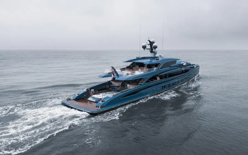 a boat in the water aboard PHI Yacht for Sale