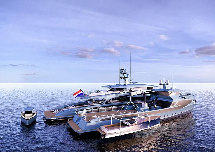 a couple of boats sit in the water aboard PHI Yacht for Sale
