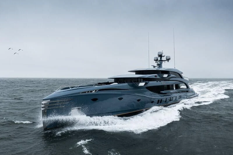 a boat on the water aboard PHI Yacht for Sale