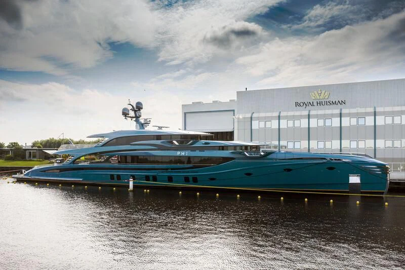 a boat in the water aboard PHI Yacht for Sale