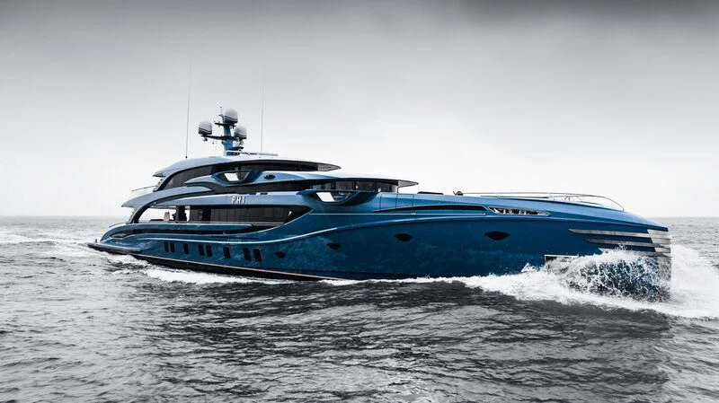 a boat on the water aboard PHI Yacht for Sale