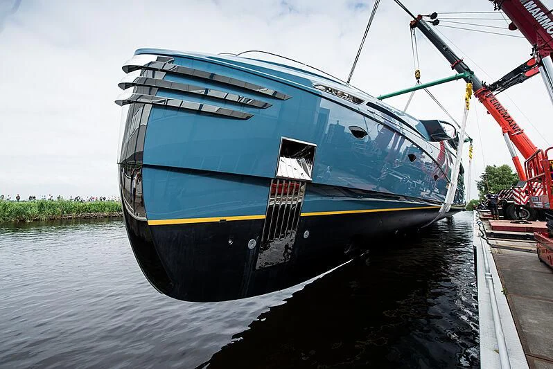 a boat on the water aboard PHI Yacht for Sale