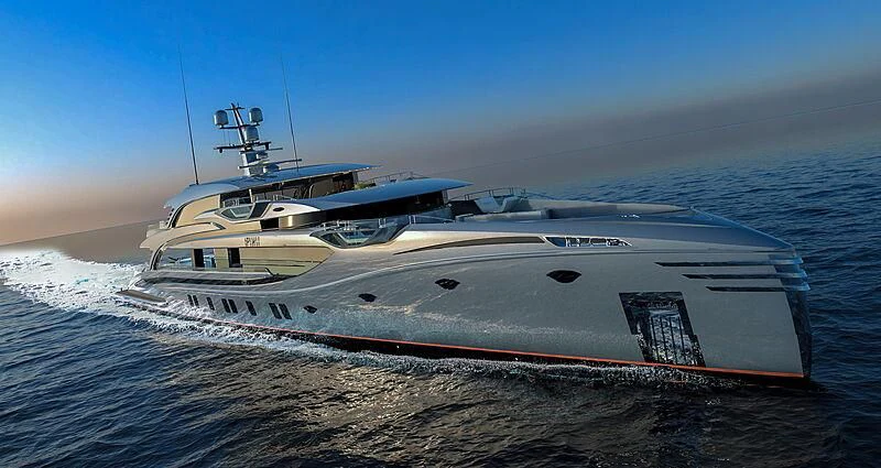 a boat on the water aboard PHI Yacht for Sale
