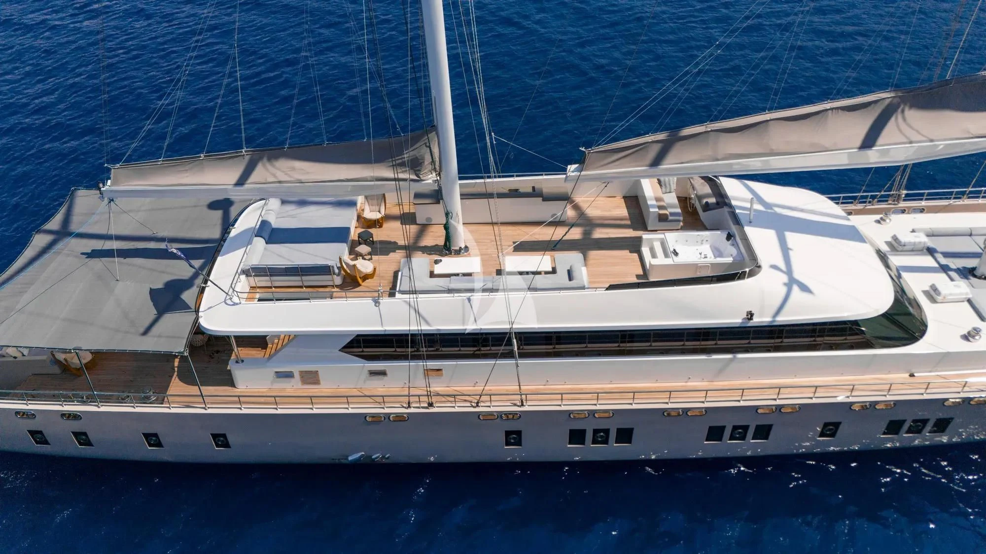 a large white yacht aboard DE LOVE Yacht for Charter