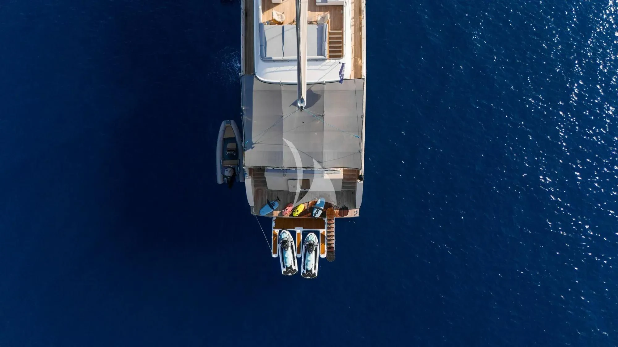 a satellite in space aboard DE LOVE Yacht for Charter