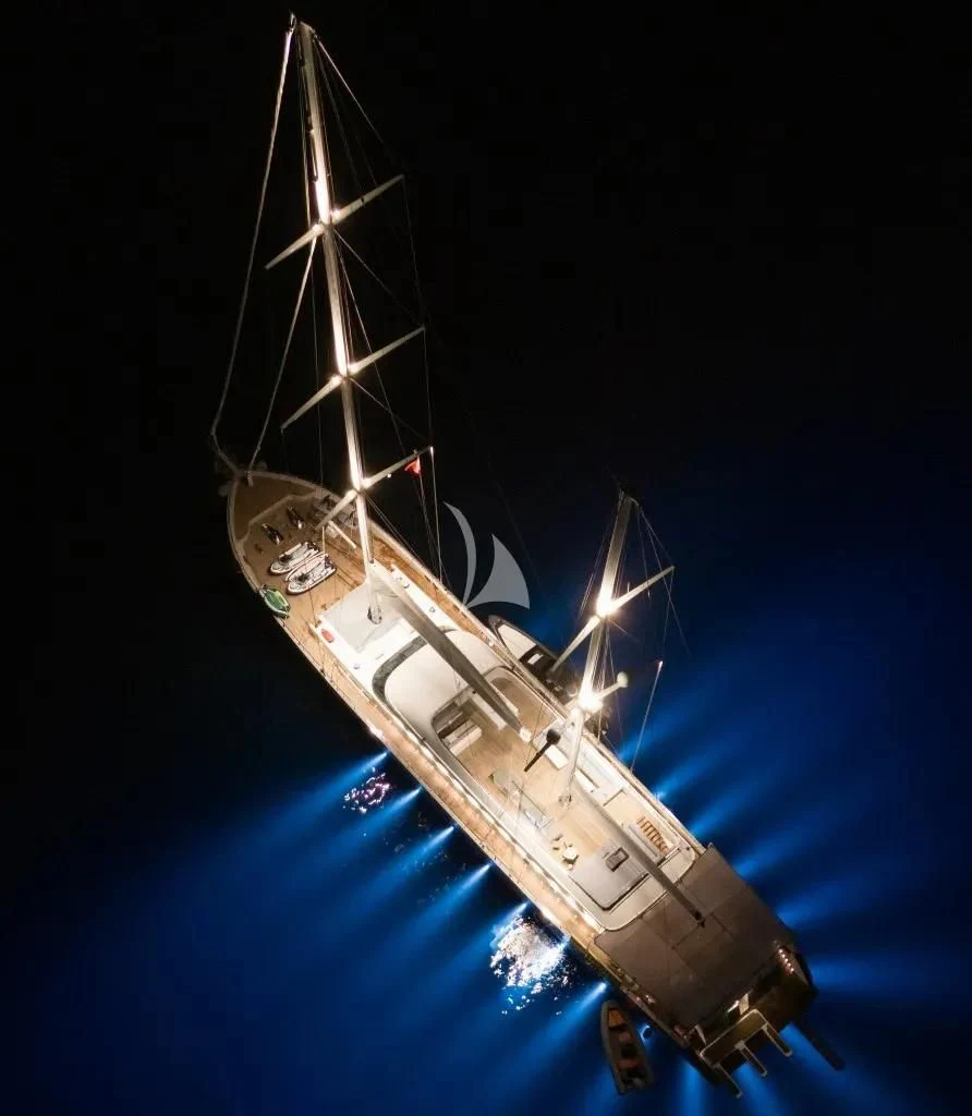 a space ship in outer space aboard DE LOVE Yacht for Charter