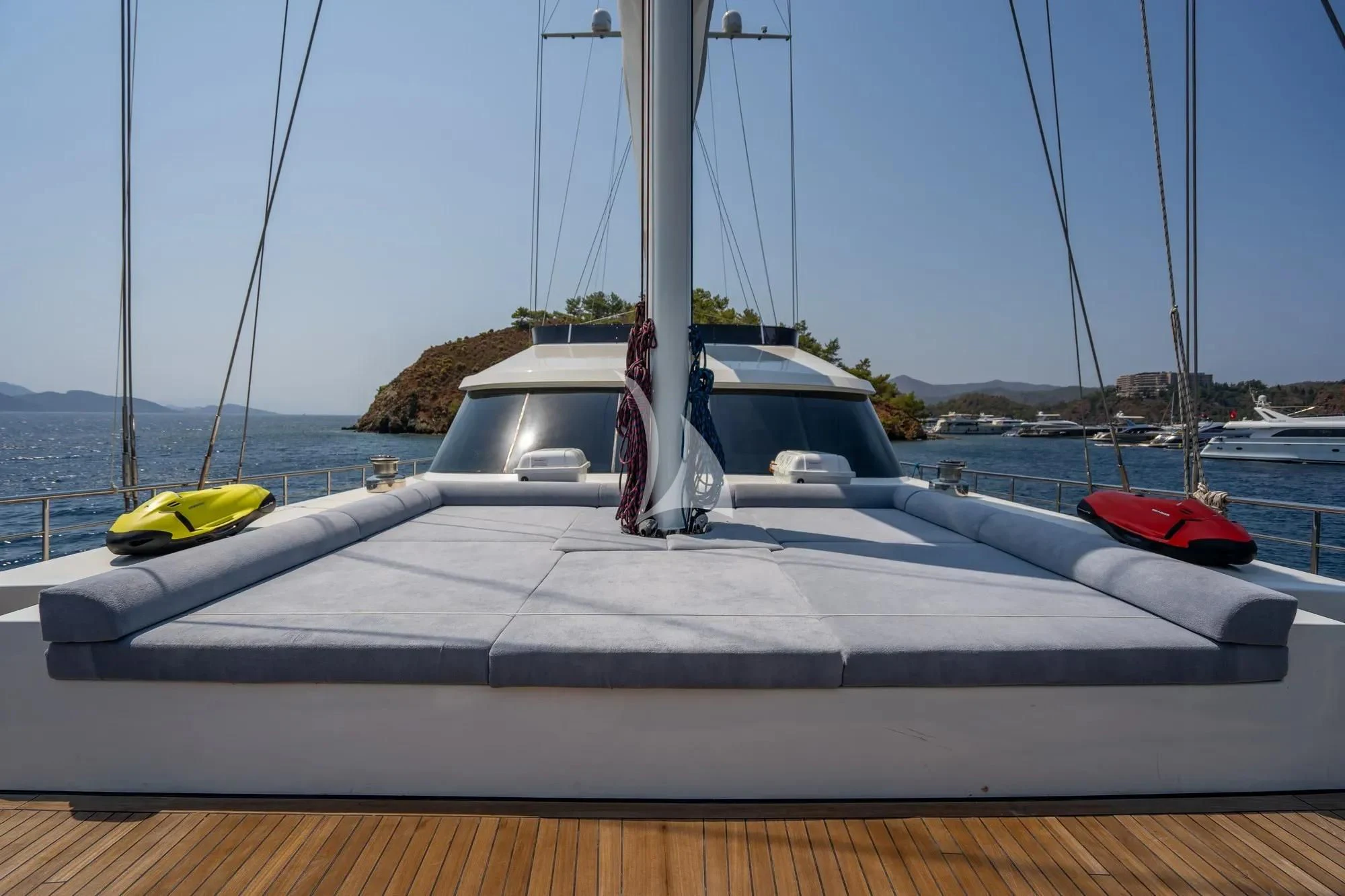 a boat on the water aboard DE LOVE Yacht for Charter