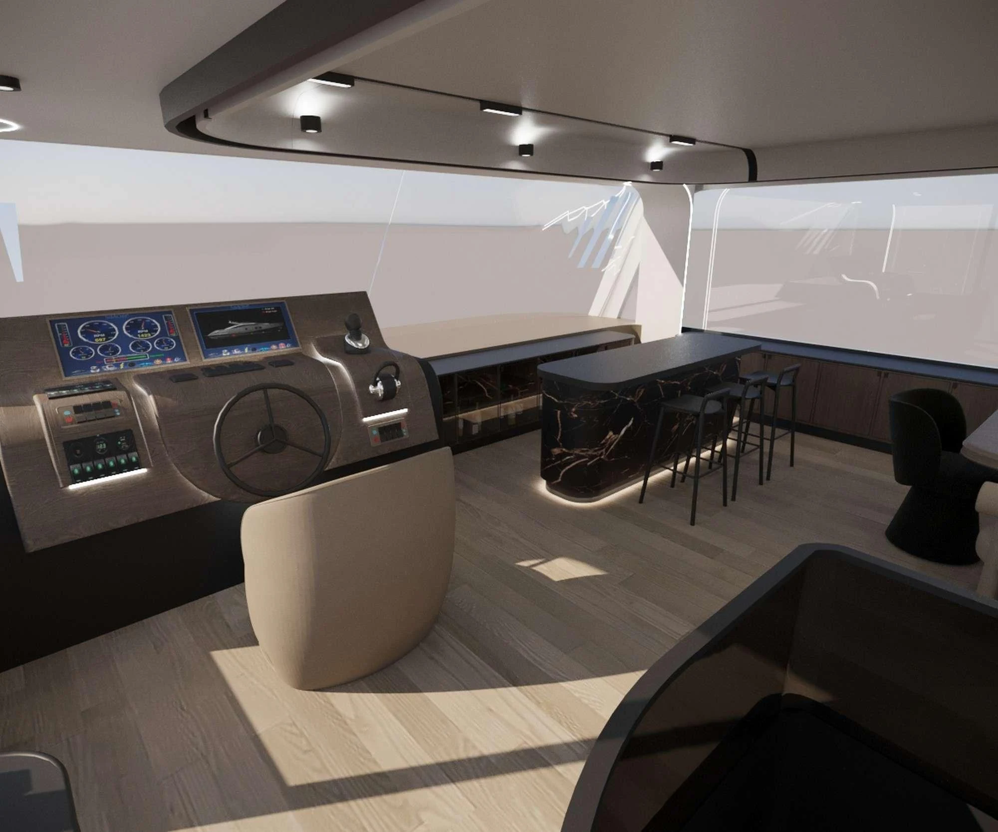 a large machine in a room aboard DE LOVE Yacht for Charter
