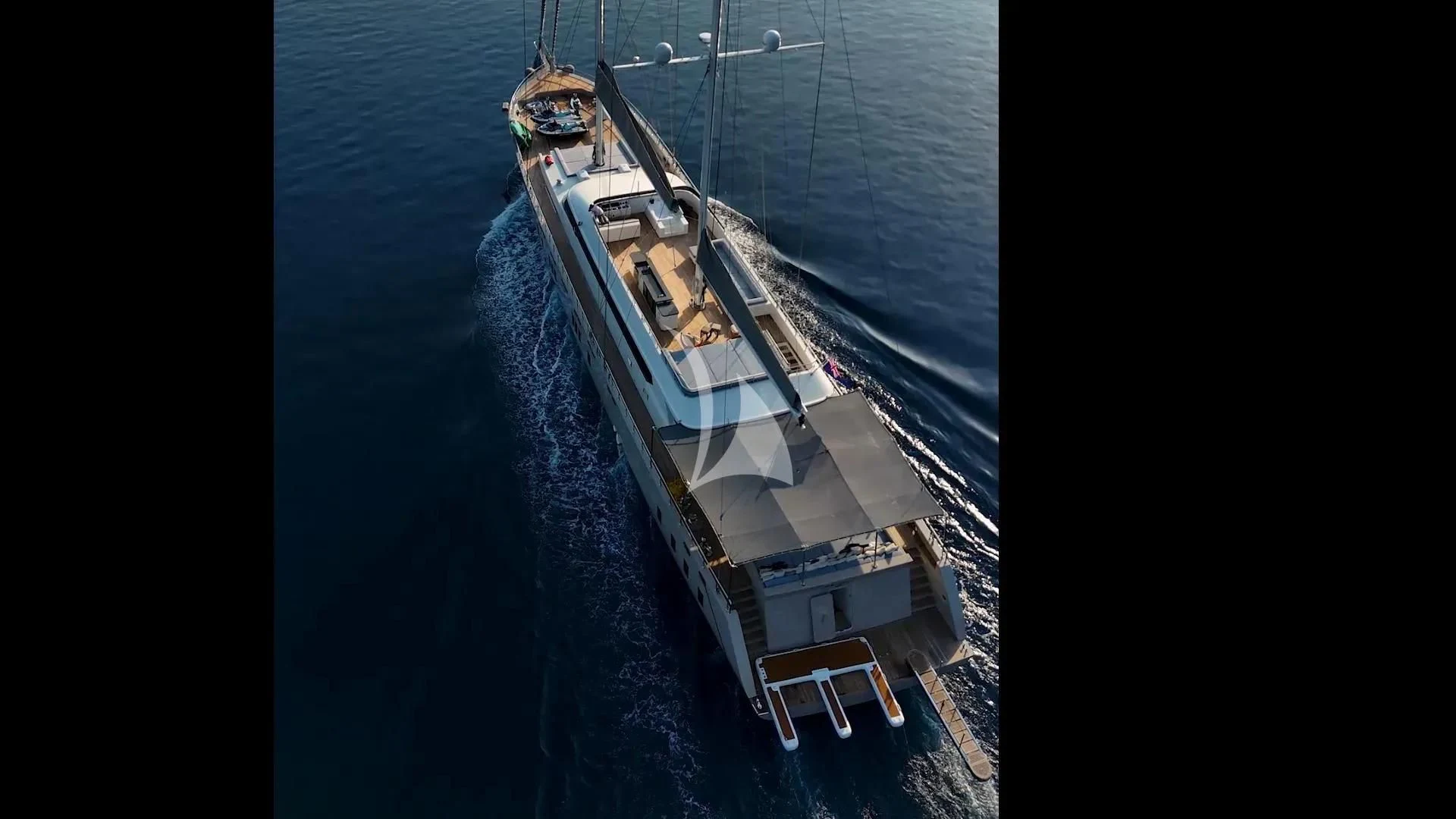 a large ship in the water aboard DE LOVE Yacht for Charter