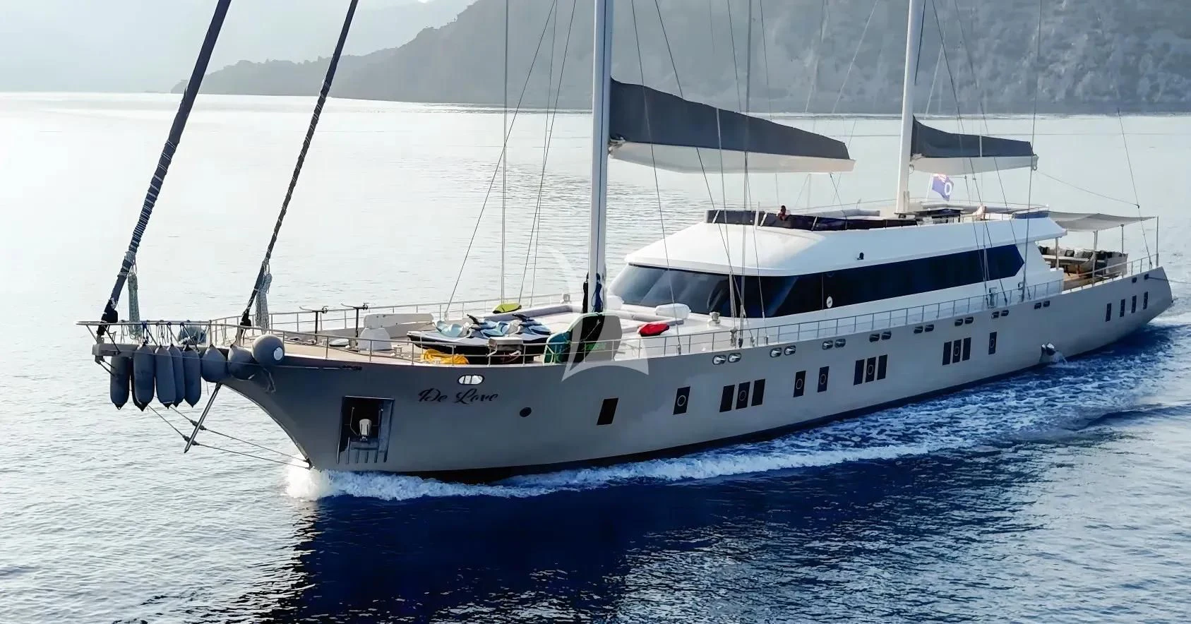 a boat on the water aboard DE LOVE Yacht for Charter