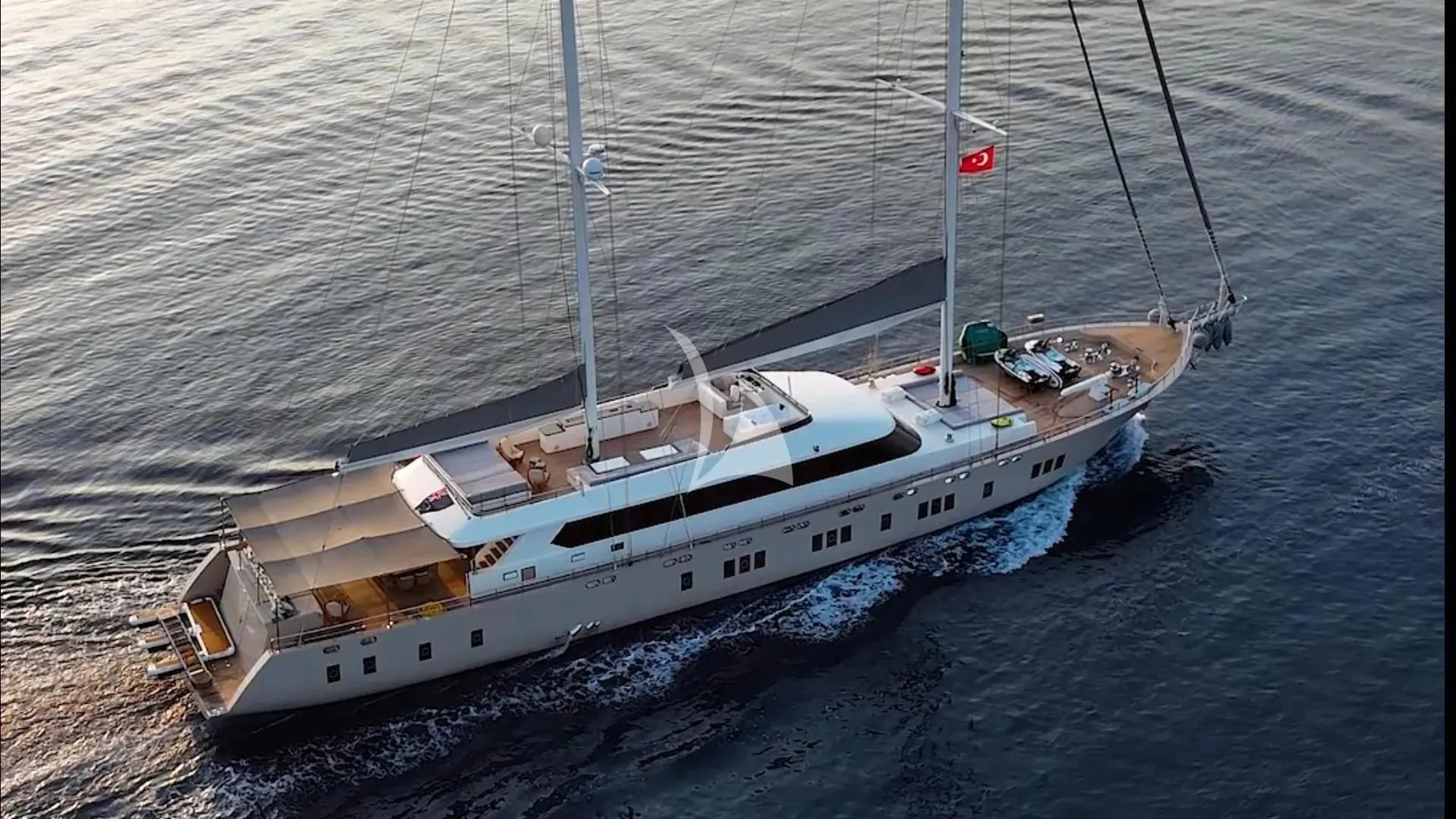 a boat on the water aboard DE LOVE Yacht for Charter