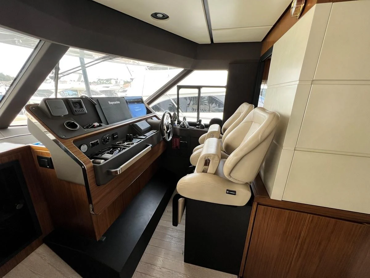 inside of a vehicle aboard PURA VIDA Yacht for Sale