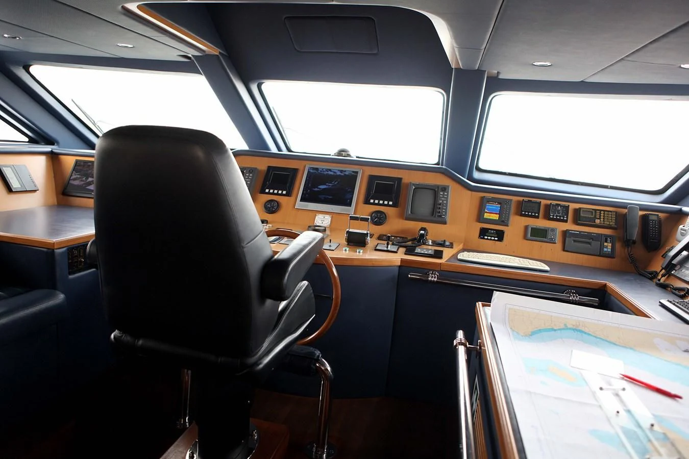inside of a vehicle aboard ANYPA Yacht for Sale
