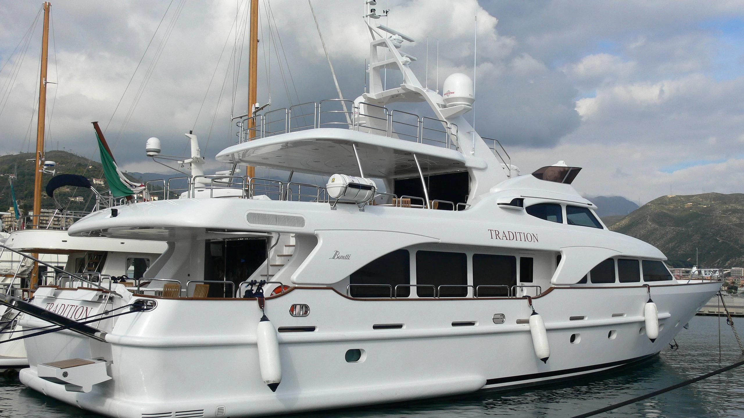 a white yacht in the water aboard ANYPA Yacht for Sale