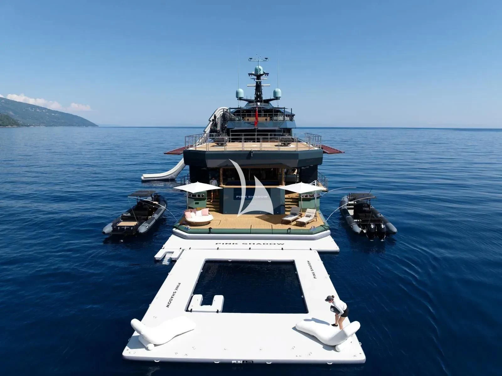 a boat in the water aboard PINK SHADOW Yacht for Sale