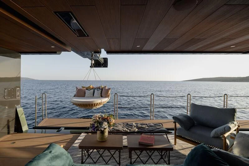 a boat on the water aboard PINK SHADOW Yacht for Sale