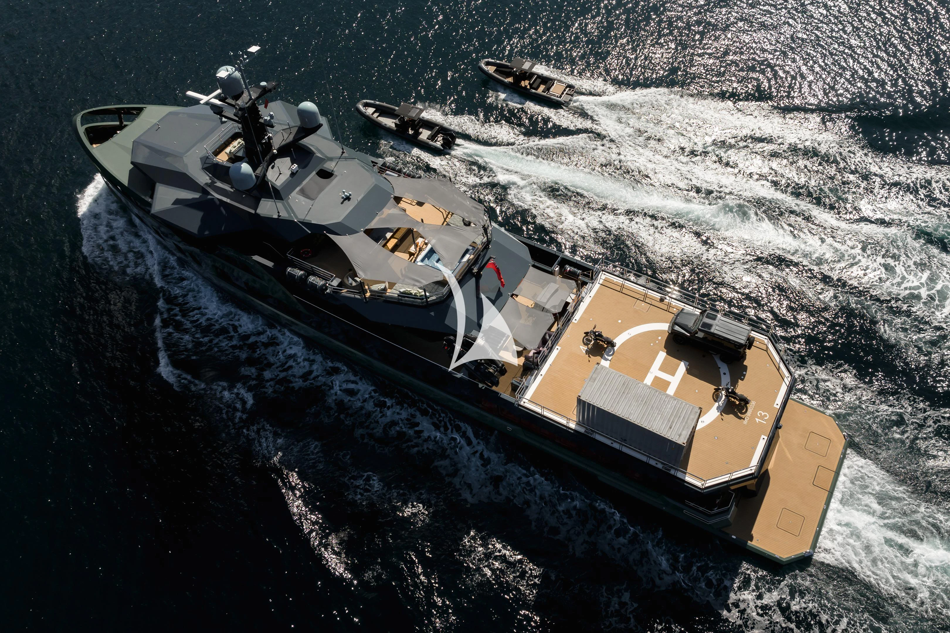 a ship in the water aboard PINK SHADOW Yacht for Sale