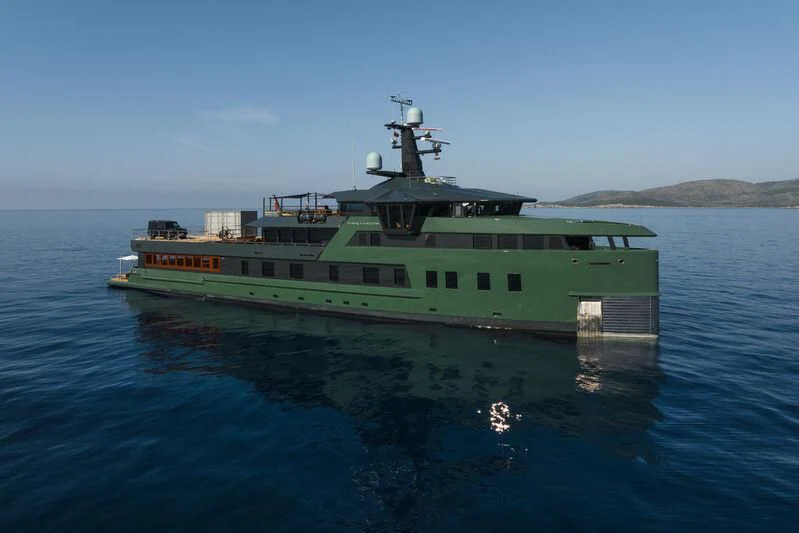 a ship on the water aboard PINK SHADOW Yacht for Sale