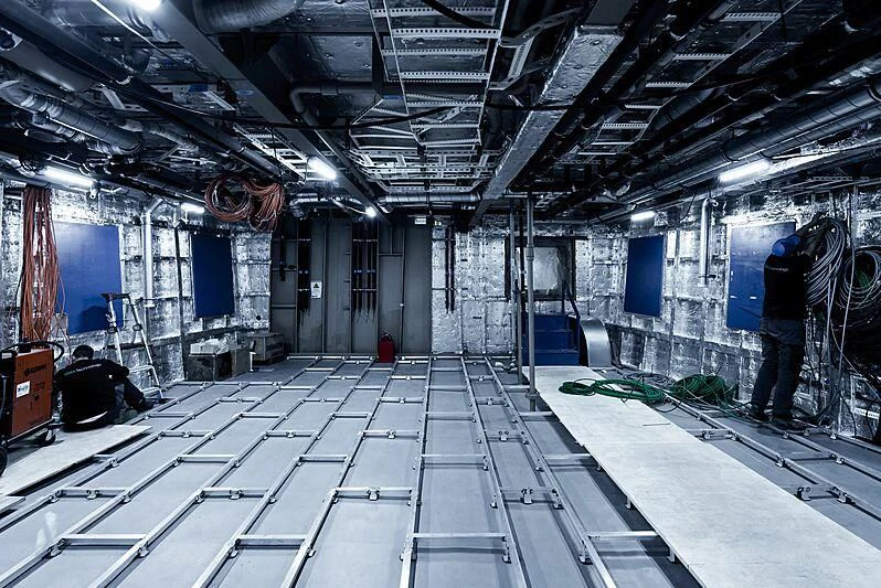 a room with a lot of equipment aboard PINK SHADOW Yacht for Sale