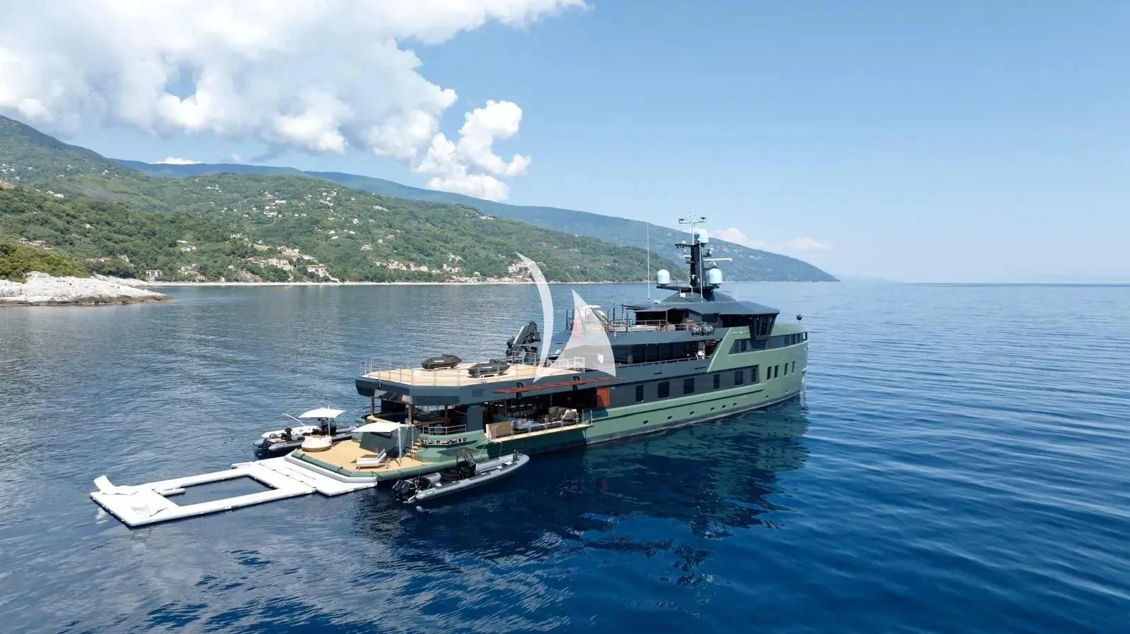 a boat on the water aboard PINK SHADOW Yacht for Sale