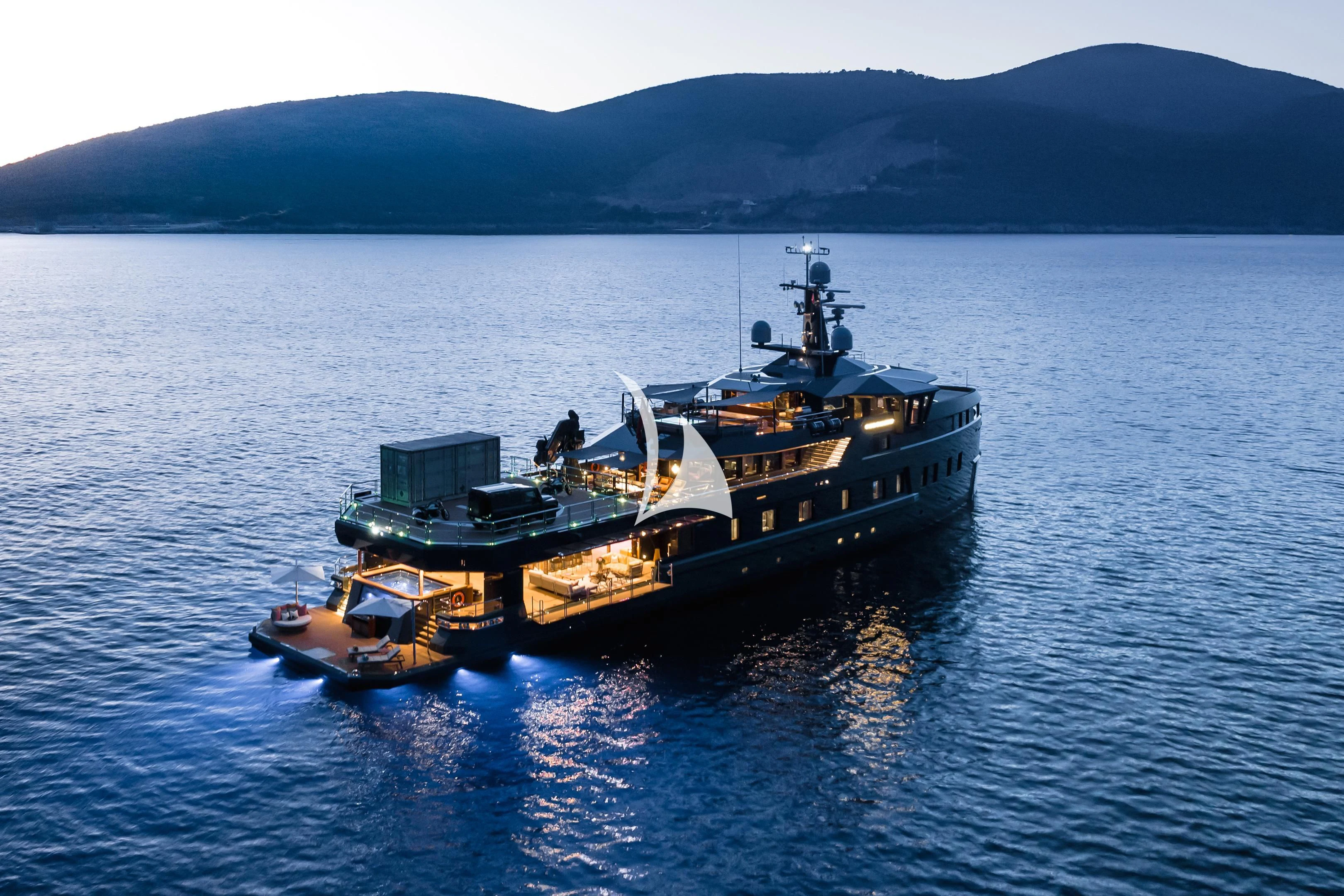 a boat in the water aboard PINK SHADOW Yacht for Sale