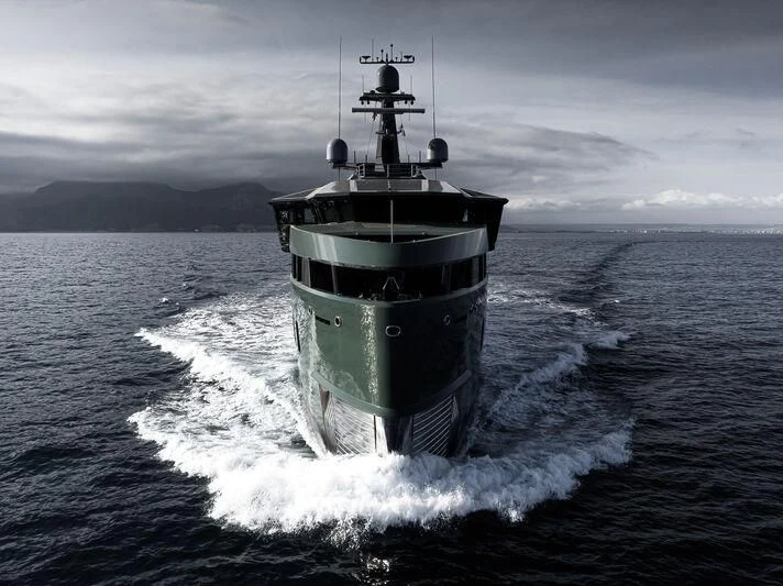 a ship in the water aboard PINK SHADOW Yacht for Sale