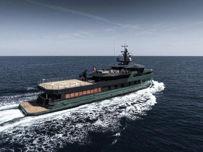 a ship on the water aboard PINK SHADOW Yacht for Sale